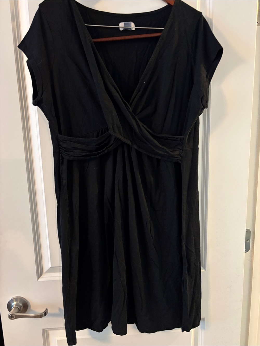 Old Navy Black Mini Dress with V-Neck Wrap